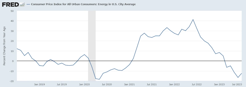 米国CPI（エネルギー）[前年同月比]