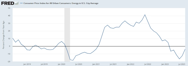 米国CPI（エネルギー）[前年同月比]